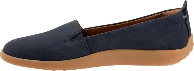 SoftWalk Deva Women's Flat Shoes Navy Nubuck : 9.5 M (B), Leather - Image 6