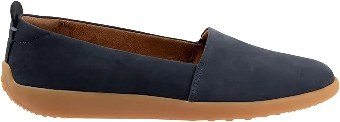 SoftWalk Deva Women's Flat Shoes Navy Nubuck : 9.5 M (B), Leather - Image 7