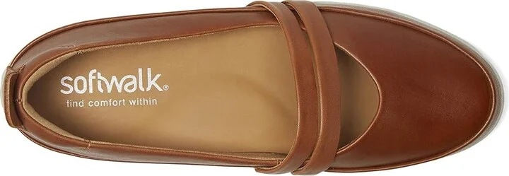 SoftWalk Devon Women's Flat Shoes Luggage : 10.5 W (E), Leather - Image 2