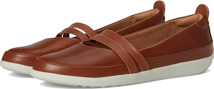 SoftWalk Devon Women's Flat Shoes Luggage : 10.5 W (E), Leather