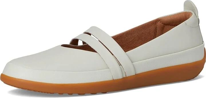 SoftWalk Devon Women's Flat Shoes Off-White : 11 M (B), Leather - Image 5