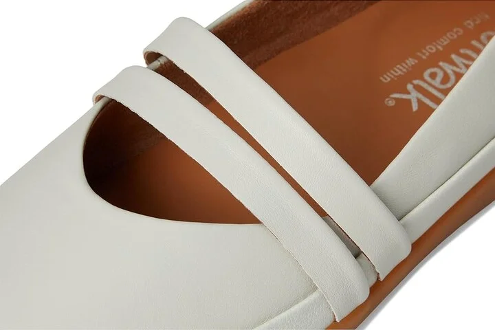 SoftWalk Devon Women's Flat Shoes Off-White : 11 M (B), Leather - Image 7