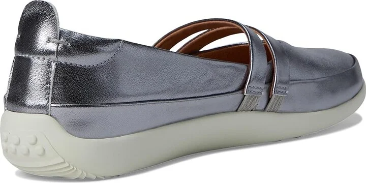 SoftWalk Devon Women's Flat Shoes Pewter : 8 M (B), Leather - Image 4