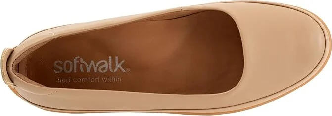 SoftWalk Disa Women's Flat Shoes Beige : 10 M (B), Leather - Image 2