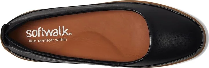 SoftWalk Disa Women's Flat Shoes Black : 6.5 W (D), Leather - Image 2