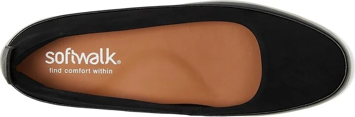 SoftWalk Disa Women's Flat Shoes Black Nubuck : 11 N (A), Leather - Image 2