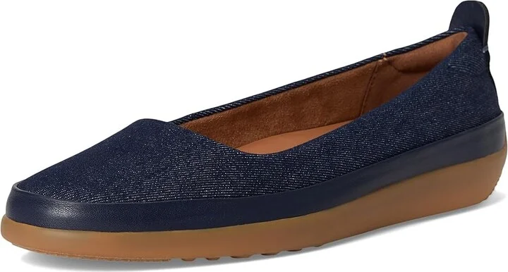 SoftWalk Disa Women's Flat Shoes Blue Denim : 8 M (B), Leather - Image 5