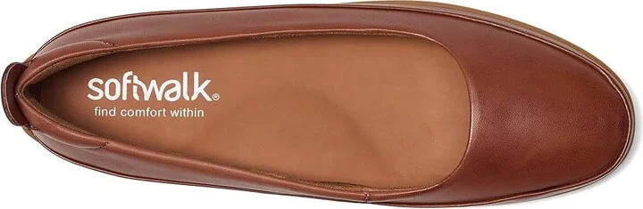 SoftWalk Disa Women's Flat Shoes Luggage : 8 N (A), Leather - Image 2