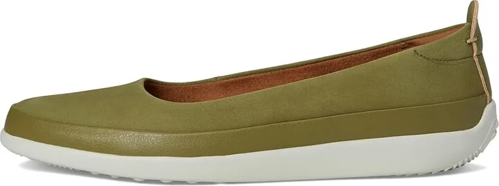 SoftWalk Disa Women's Flat Shoes Olive Nubuck : 10.5 M (B), Leather - Image 6
