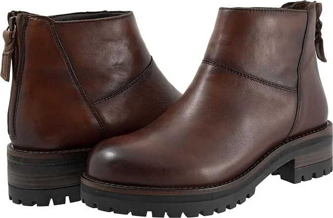 SoftWalk Elmhurst Women's Boots Dark Brown : 6 M (B), Leather