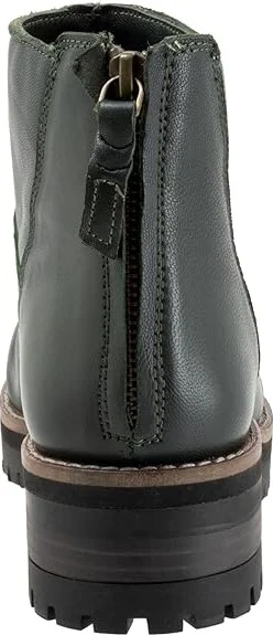 SoftWalk Elmhurst Women's Boots Dark Green : 6 W (D), Leather - Image 4