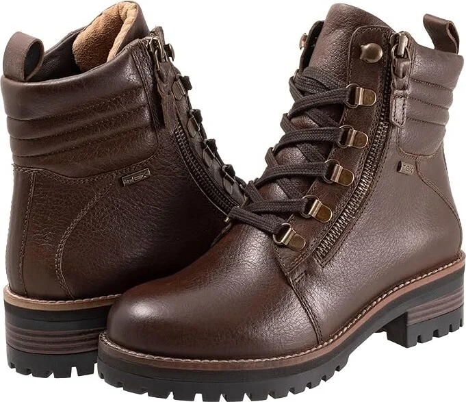SoftWalk Everett Women's Boots Dark Brown Tumbled : 10.5 N (AA), Leather