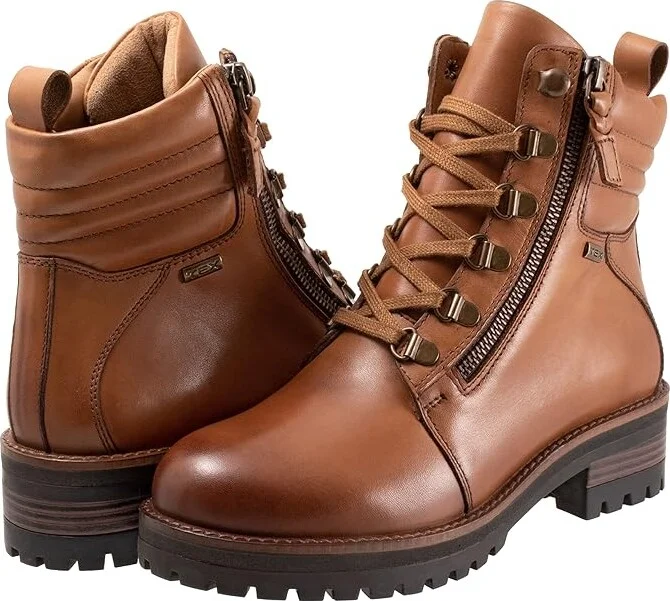 SoftWalk Everett Women's Boots Luggage : 9.5 N (AA), Leather