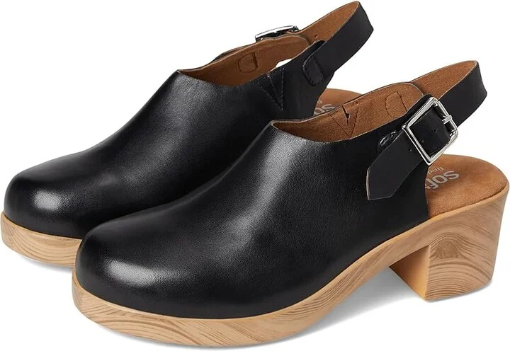SoftWalk Fairbanks Women's Slippers Black : 10 W (D), Leather/Rubber