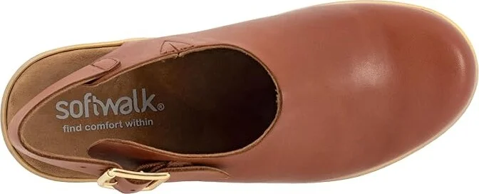 SoftWalk Fairbanks Women's Slippers Luggage : 5.5 M (B), Leather/Rubber - Image 2