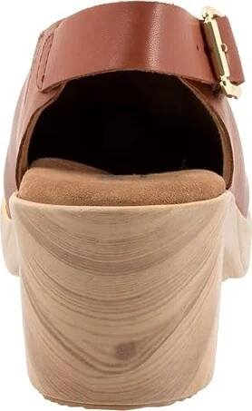 SoftWalk Fairbanks Women's Slippers Luggage : 5.5 M (B), Leather/Rubber - Image 4