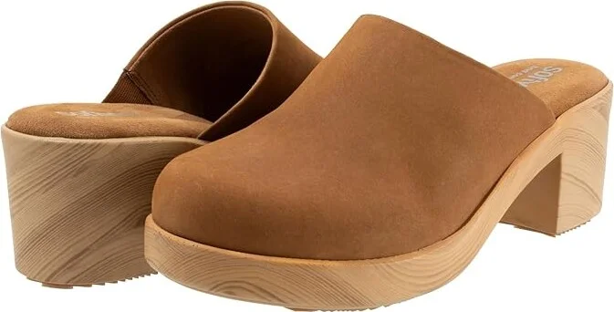 SoftWalk Felida Women's Slippers Tan Nubuck : 11 N (AA), Leather
