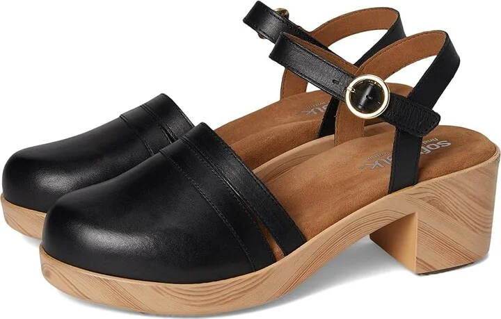 SoftWalk Fillmore Women's Slippers Black : 7.5 M (B), Leather