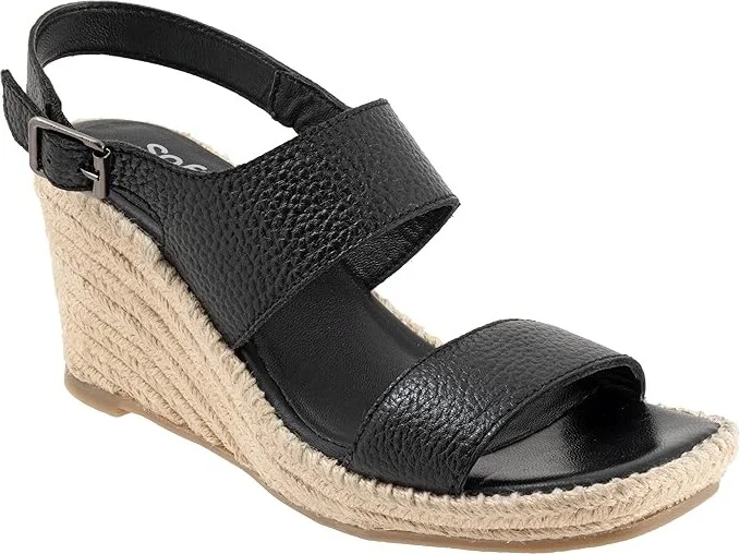 SoftWalk Hartley Women's Sandals Black : 10.5 M (B), Leather