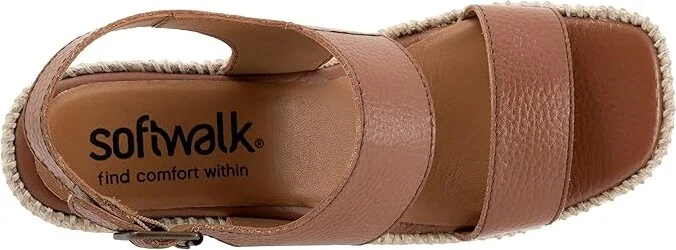 SoftWalk Hartley Women's Sandals Brown : 7 W (D), Leather - Image 2