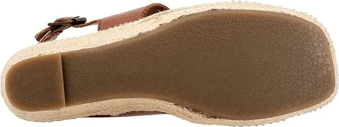SoftWalk Hartley Women's Sandals Brown : 7 W (D), Leather - Image 3