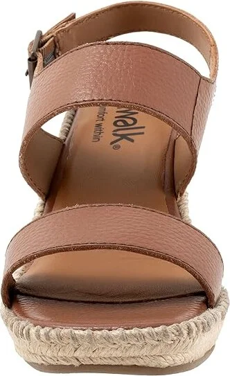 SoftWalk Hartley Women's Sandals Brown : 7 W (D), Leather - Image 5