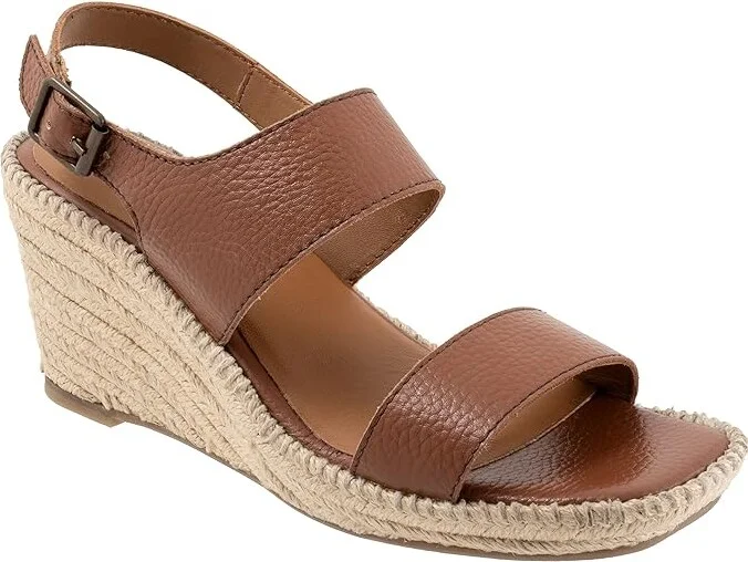 SoftWalk Hartley Women's Sandals Brown : 7 W (D), Leather