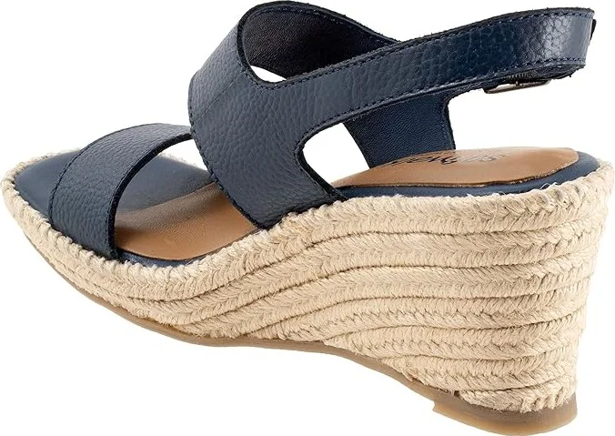 SoftWalk Hartley Women's Sandals Navy : 11 M (B), Leather - Image 4