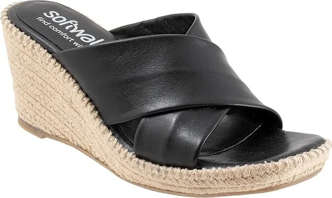 SoftWalk Hastings Women's Sandals Black : 10.5 M (B), Leather