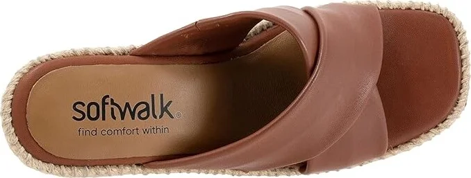 SoftWalk Hastings Women's Sandals Cognac : 9 M (B), Leather - Image 2