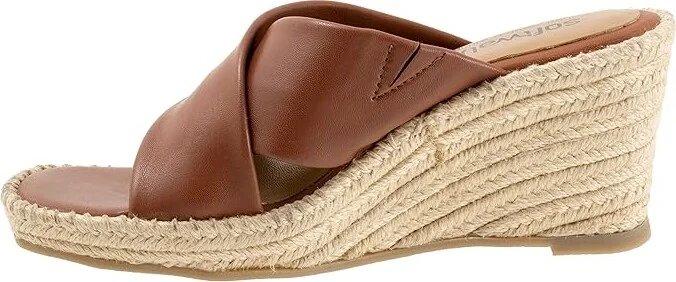 SoftWalk Hastings Women's Sandals Cognac : 9 M (B), Leather - Image 6