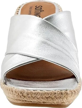 SoftWalk Hastings Women's Sandals Silver : 7.5 M (B), Leather - Image 5