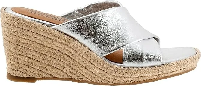 SoftWalk Hastings Women's Sandals Silver : 7.5 M (B), Leather - Image 7