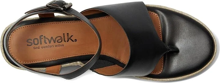 SoftWalk Hilo Women's Sandals Black : 10.5 M (B), Leather - Image 2