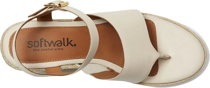 SoftWalk Hilo Women's Sandals Ivory : 7.5 M (B), Leather - Image 2