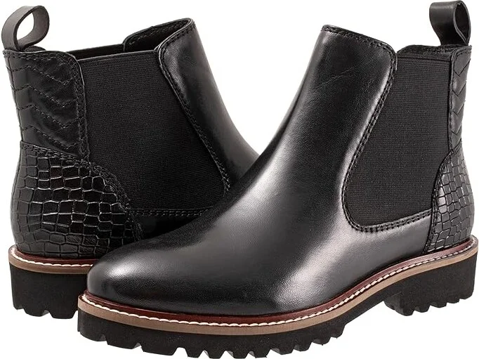 SoftWalk Indy Women's Boots Black : 7.5 W (D), Leather