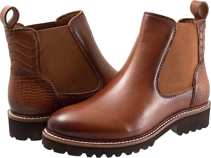 SoftWalk Indy Women's Boots Luggage : 11 M (B), Leather