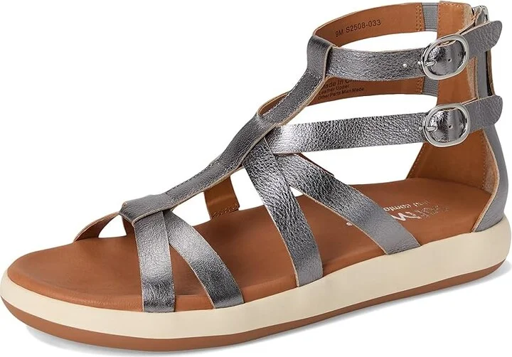 SoftWalk Jamaica Women's Sandals Pewter : 6.5 M (B), Leather - Image 5