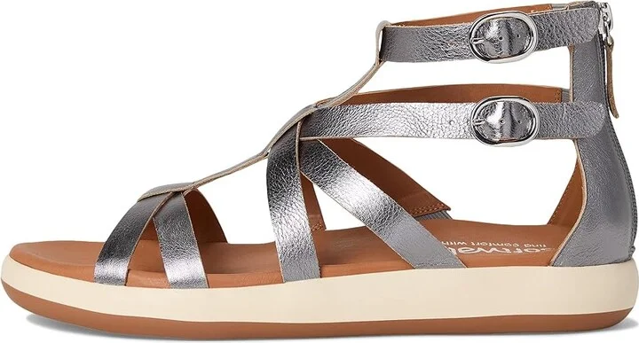 SoftWalk Jamaica Women's Sandals Pewter : 6.5 M (B), Leather - Image 6