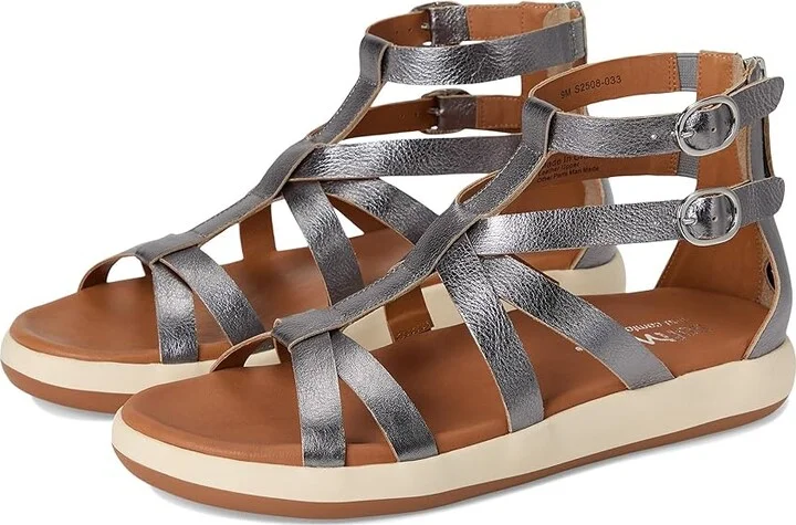 SoftWalk Jamaica Women's Sandals Pewter : 6.5 M (B), Leather