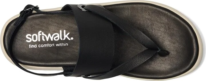 SoftWalk Joliet Women's Sandals Black : 9.5 M (B), Leather/Rubber - Image 2