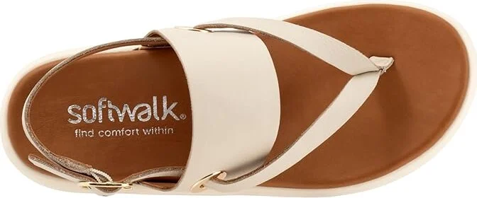 SoftWalk Joliet Women's Sandals Ivory : 11 M (B), Leather/Rubber - Image 2