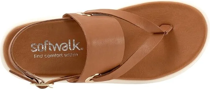 SoftWalk Joliet Women's Sandals Luggage : 11 W (D), Leather/Rubber - Image 2
