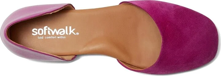 SoftWalk Kamari Women's Flat Shoes Magenta Suede : 6.5 M (B), Leather - Image 2