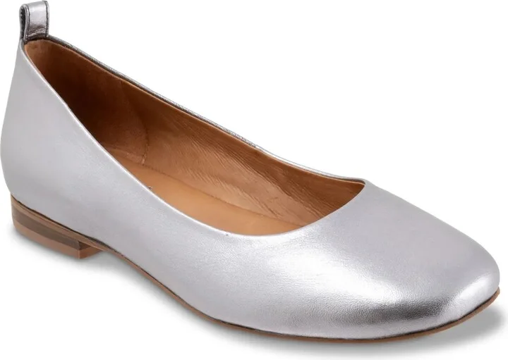 Silver Metallic Leather