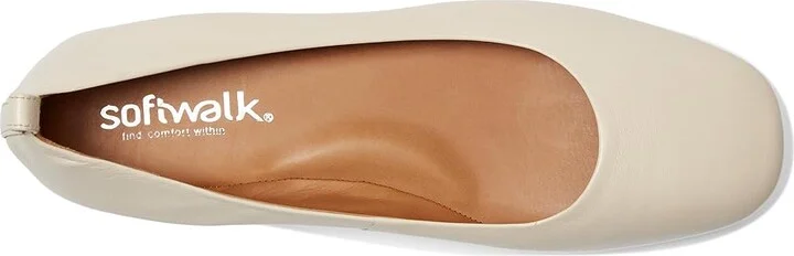 SoftWalk Kiris Women's Flat Shoes Ivory : 11 M (B), Leather - Image 2