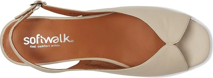 SoftWalk Lakewood Women's Sandals Ivory : 6 M (B), Leather - Image 2