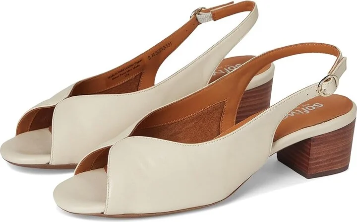 SoftWalk Lakewood Women's Sandals Ivory : 6 M (B), Leather