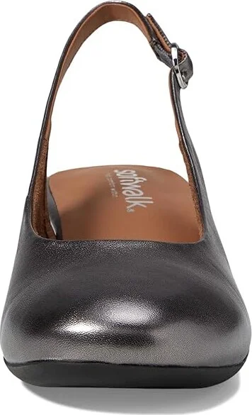 SoftWalk Largo High Women's Heels Pewter Metal : 9 N (AA), Leather/Rubber - Image 2