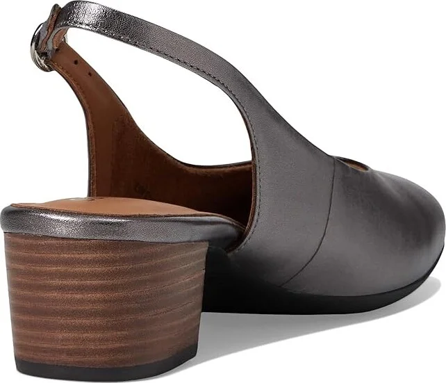 SoftWalk Largo High Women's Heels Pewter Metal : 9 N (AA), Leather/Rubber - Image 4